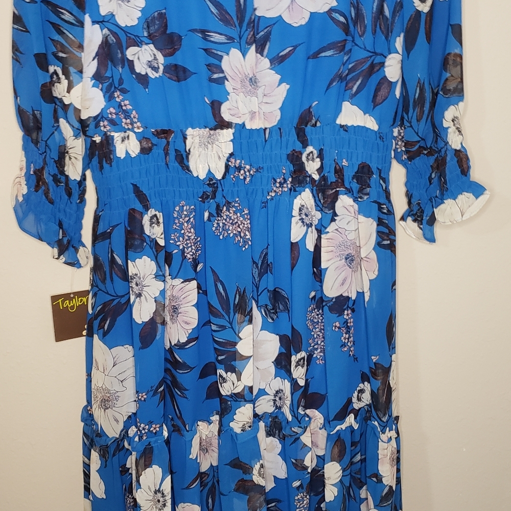 Blue floral Taylor Dress